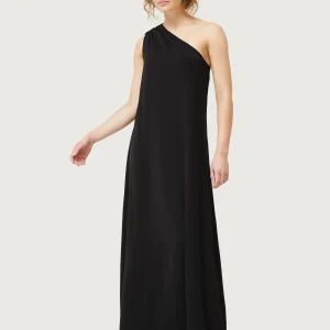 Vestido largo asimétrico negro