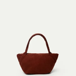 Bolso hombro de pana marrón