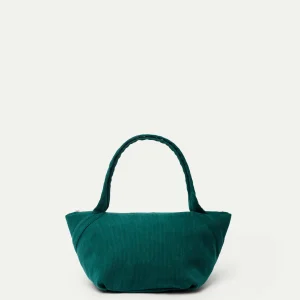 Bolso hombro de pana turquesa