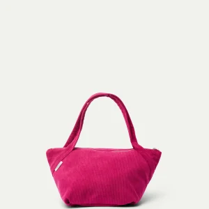 Bolso hombro de pana fucsia