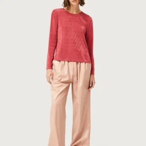 Top acabado brillante rosa