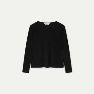 Top de punto negro brillante