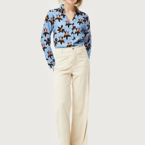 Camisa con estampado floral Calatea azul