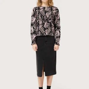 Top nido de abeja estampado abstracto Fénix