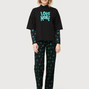 Camiseta con print Love More
