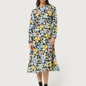 Vestido midi estampado floral Jacinto