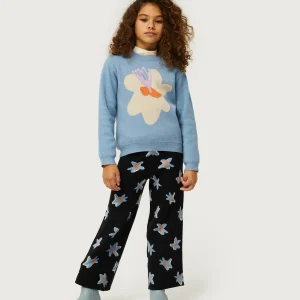Jersey de niña con print de flor Calatea