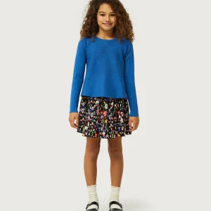 Jersey de niña evasé azul