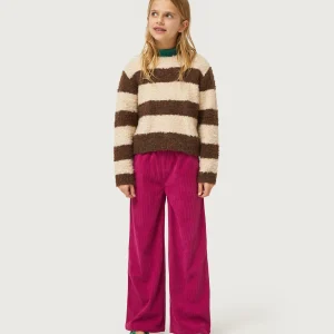Pantalón de niña de pana fucsia