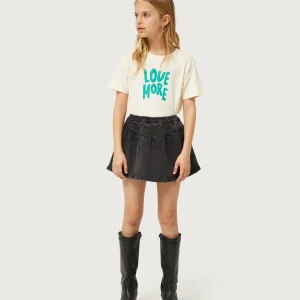 Falda corta de niña vaquera negra