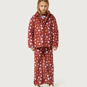 Abrigo de niña acolchado estampado floral Montana