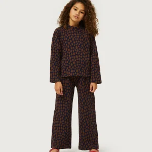 Top de niña estampado floral azul