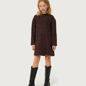 Vestido corto de niña estampado floral azul