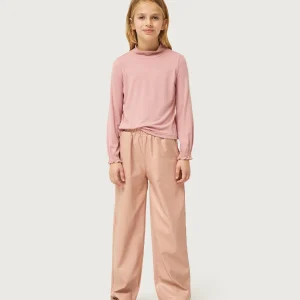 Top de niña cuello alto rosa