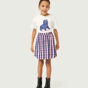 Falda corta de niña estampado de rayas Serpentina