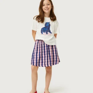 Camiseta de niña con print de gato