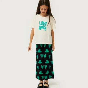 Camiseta de niña con print Love More