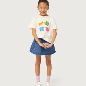 Camiseta de niña con print de frutas