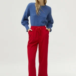 Jersey de punto con textura azul