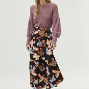 Jersey de punto con textura lila