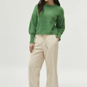 Jersey de punto con textura verde