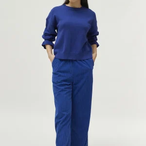 Jersey detalle puños azul