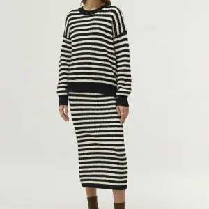 Jersey de punto rayas negras