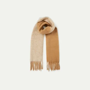 Bufanda oversize con flecos beige