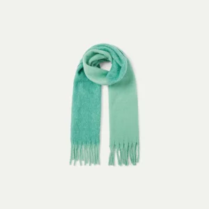 Bufanda oversize con flecos verde