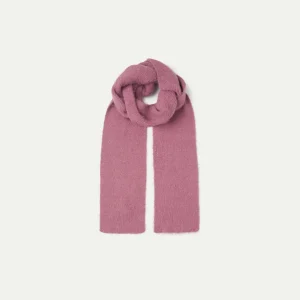 Bufanda de punto con textura lila