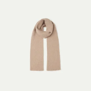 Bufanda de punto con textura beige