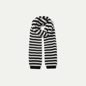 Bufanda larga rayas negras