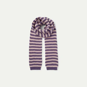 Bufanda larga rayas moradas