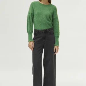 Jeans pernera ancha negro lavado