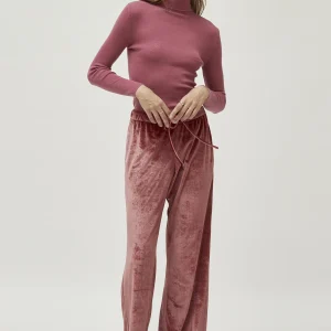 Pantalón de terciopelo rosa