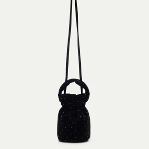 Bolso bombonera de terciopelo negro