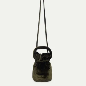 Bolso bombonera de terciopelo verde