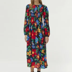 Vestido largo estampado floral multicolor