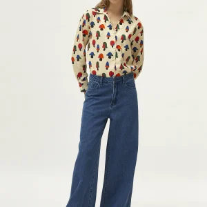 Camisa estampado de setas multicolor