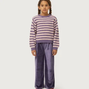 Pantalón de niña de terciopelo morado