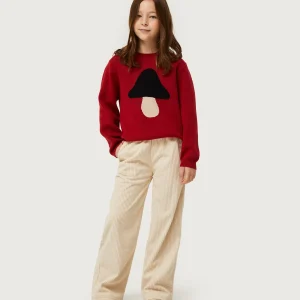 Pantalón de niña de pana beige