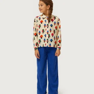 Camisa de niña estampado de setas multicolor