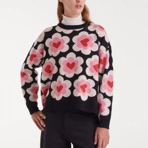 Jersey de punto jacquard con estampado SweetHeart