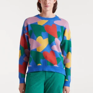 Jersey de punto jacquard con estampado cupido