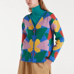 Cárdigan jacquard con estampado cupido