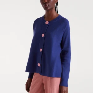 Cárdigan de punto envasé navy blue