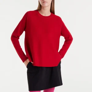 Jersey de punto evasé rojo