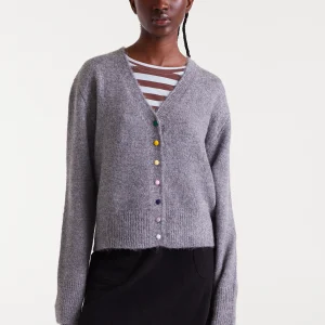 Cárdigan de punto gris