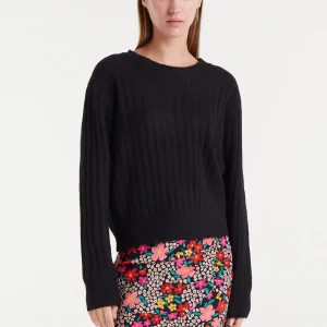 Jersey de punto con rayas negro