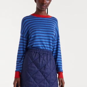 Jersey punto de rayas azules